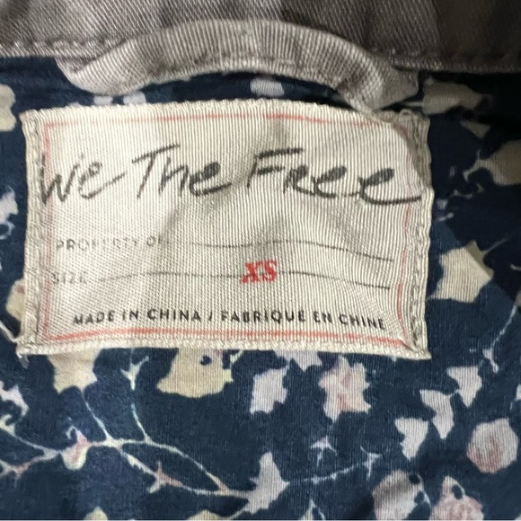 Free People 100% Cotton Apollo Utility Distressed Jacket Taupe Women’s Size XS - Picture 5 of 12